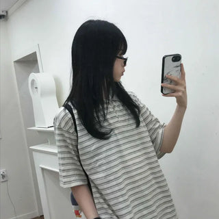 Striped Collared Loose Tee