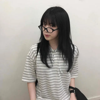 Striped Collared Loose Tee