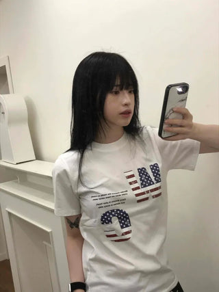 America Lettering Short Sleeve T-shirt
