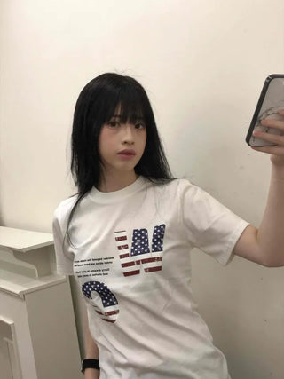 America Lettering Short Sleeve T-shirt