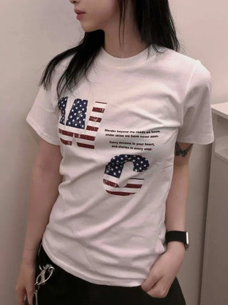 America Lettering Short Sleeve T-shirt
