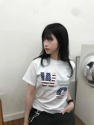 America Lettering Short Sleeve T-shirt