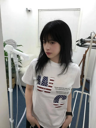 America Lettering Short Sleeve T-shirt