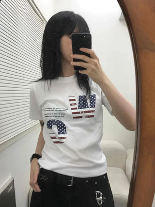 America Lettering Short Sleeve T-shirt