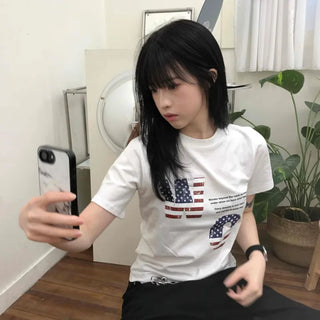 America Lettering Short Sleeve T-shirt