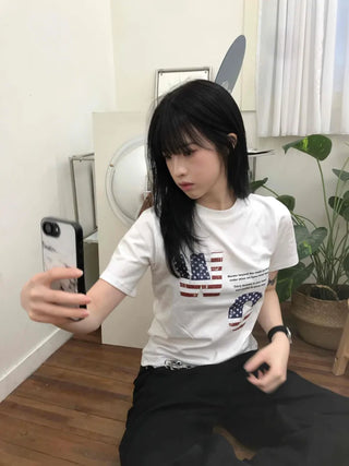 America Lettering Short Sleeve T-shirt