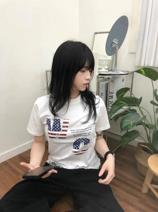 America Lettering Short Sleeve T-shirt