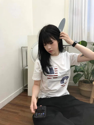 America Lettering Short Sleeve T-shirt