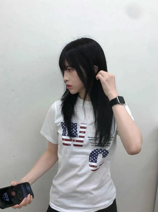 America Lettering Short Sleeve T-shirt