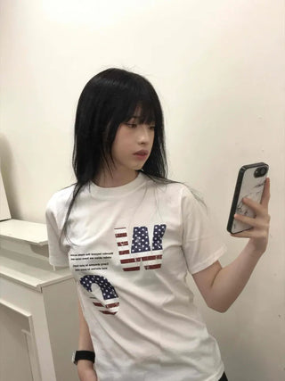 America Lettering Short Sleeve T-shirt