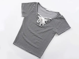 Halter Layered Striped T-shirt