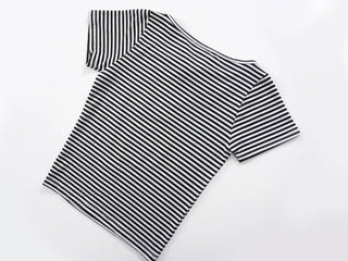 Halter Layered Striped T-shirt