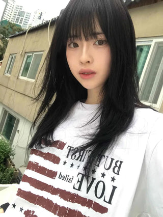 Street American Flag Print T-shirt