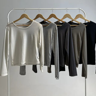 Kuma Fleece-lined Comfort Long Sleeve Long Sleeve T-shirt, Inner Long Sleeve Tee, Plain Tee, Basic Tee, Daily Essential