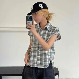 Check Avant-fit Roll-up Pocket Short Sleeve Shirt
