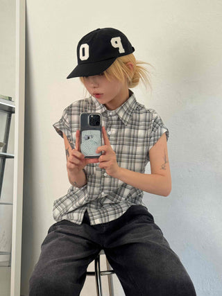 Check Avant-fit Roll-up Pocket Short Sleeve Shirt