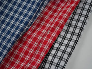 Vintage Puff Shirred Short Sleeve Check Blouse
