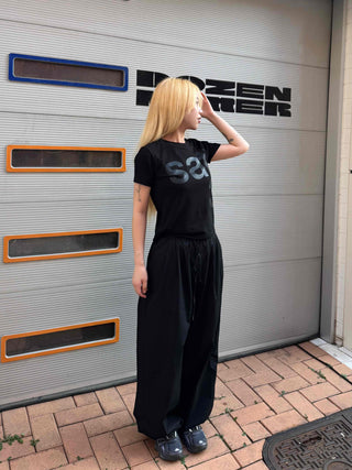 Pintuck Wide Balloon Fit Summer Cotton Pants
