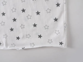 Star Dot Loose Fit Short Sleeve Off-Shoulder