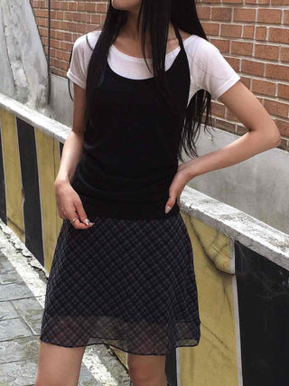 Halter & Short Sleeve Layered Set