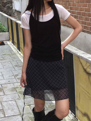 Halter & Short Sleeve Layered Set