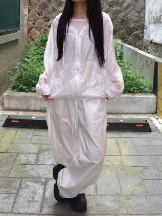 Comfort Balloon Fit Cotton Wide Long Pants