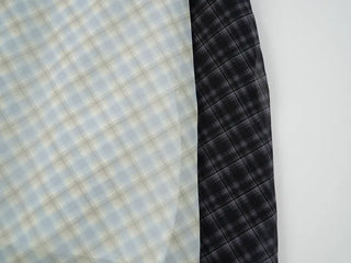 Chiffon Check Ribbon Midi Skirt