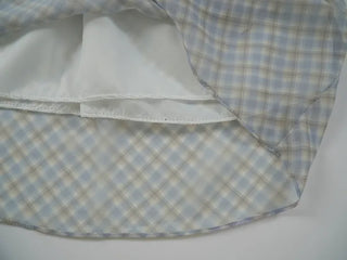 Chiffon Check Ribbon Midi Skirt