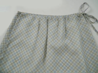Chiffon Check Ribbon Midi Skirt