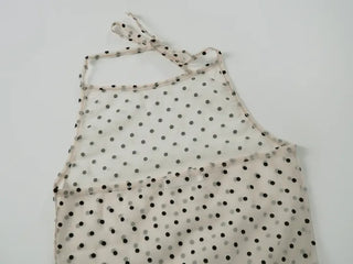 See-through Dot Layered Tiered Sleeveless