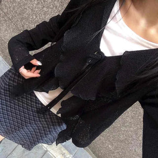 Feminine Ruffle Summer Cardigan