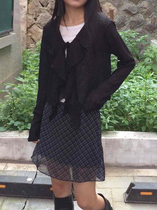 Feminine Ruffle Summer Cardigan