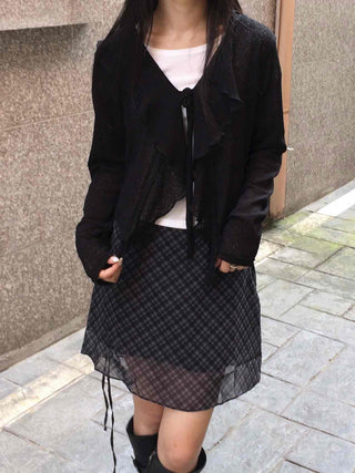 Feminine Ruffle Summer Cardigan