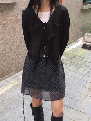 Feminine Ruffle Summer Cardigan