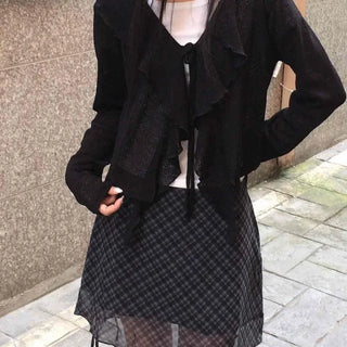 Feminine Ruffle Summer Cardigan