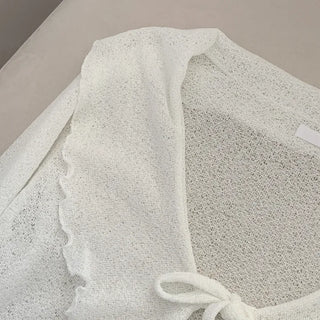 Feminine Ruffle Summer Cardigan