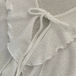 Feminine Ruffle Summer Cardigan