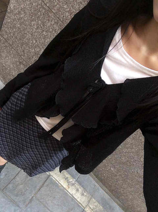 Feminine Ruffle Summer Cardigan