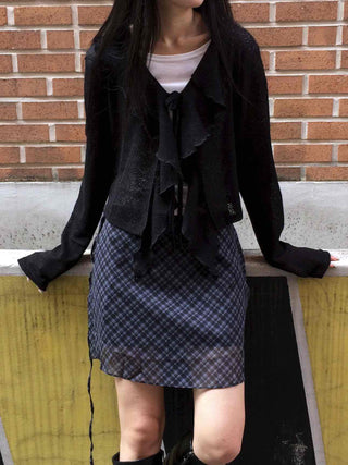 Feminine Ruffle Summer Cardigan