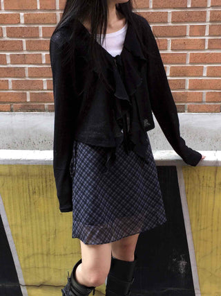 Feminine Ruffle Summer Cardigan