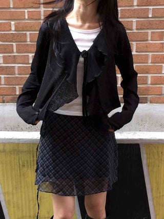 Feminine Ruffle Summer Cardigan