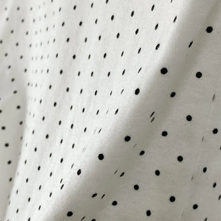 Dot Square Neck Stretchy Short Sleeve Tee