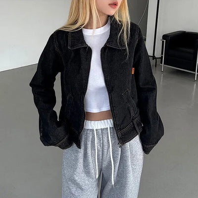 Ceramic vintage raw denim jacket