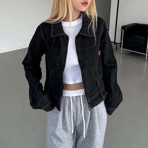 Ceramic vintage raw denim jacket