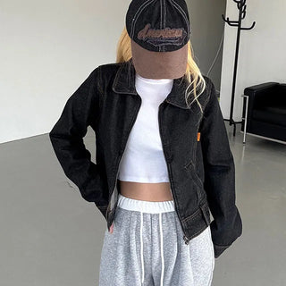 Ceramic vintage raw denim jacket