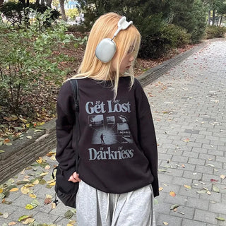 Vermel Get Lost Sweatshirt 2 Types: Fleece-lined, Regular, Basic, Lettering, Essential Item