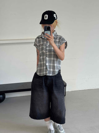 Rex Washed Denim Bermuda Pants