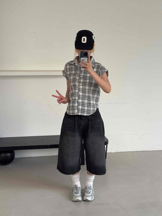 Rex Washed Denim Bermuda Pants