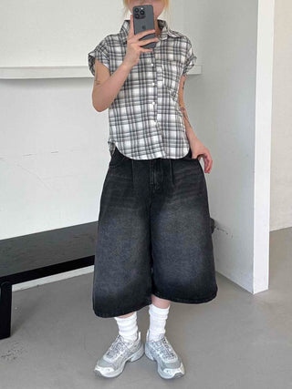 Rex Washed Denim Bermuda Pants