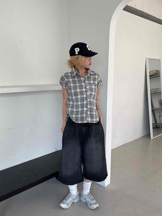 Rex Washed Denim Bermuda Pants